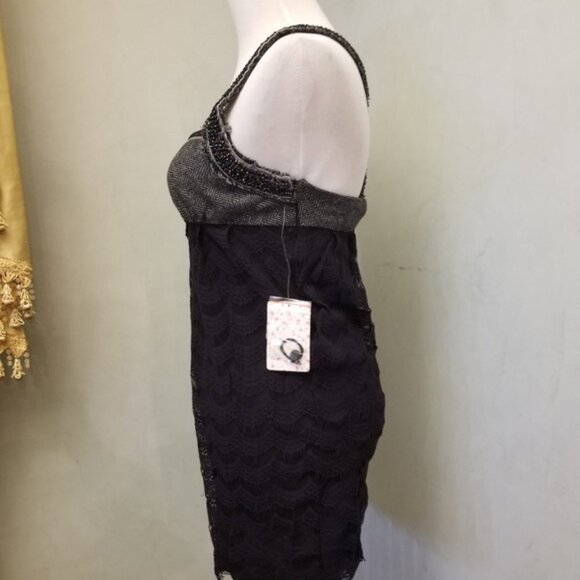 NWT Free People rhinestone detailed X back dress women's size 0 (W20) - Picture 5 of 8